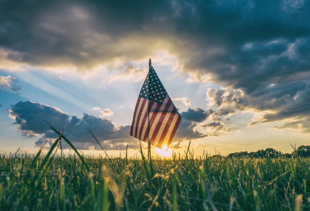 America's flag on 4th of July