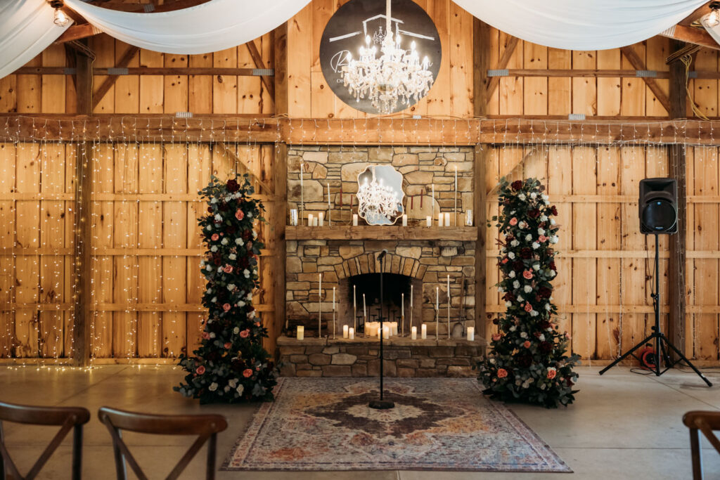 Montgomery Creek Ranch wedding ceremony altar