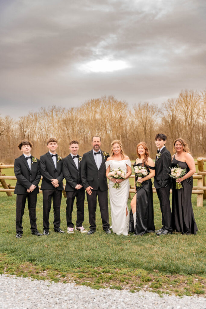 Wedding party group photo