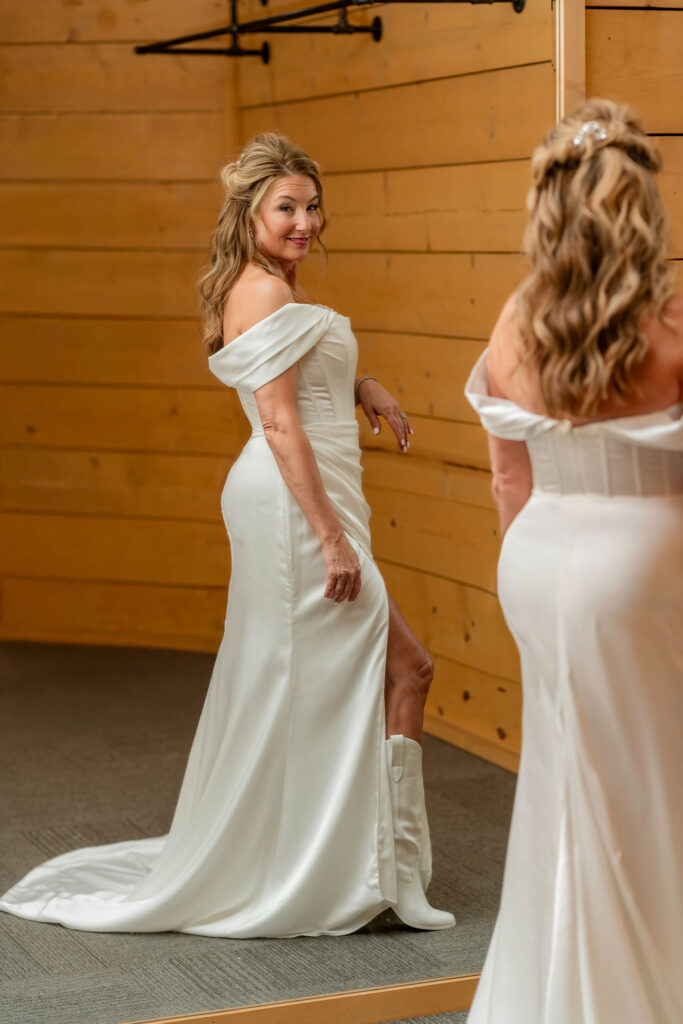 Bride getting ready